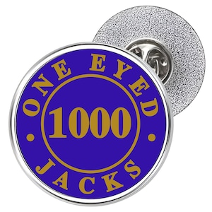 One Eyed Jacks Poker Chip Metal Lapel Pin Badge 25mm (Twin Peaks, Dale Cooper, TV)