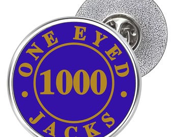 One Eyed Jacks Poker Chip Metal Pin Badge - Twin Peaks Inspired (25mm)