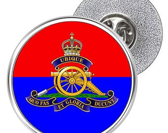 Royal Artillery Metal Lapel Pin Badge 25mm - Available in both King's & Queen's Crown variants