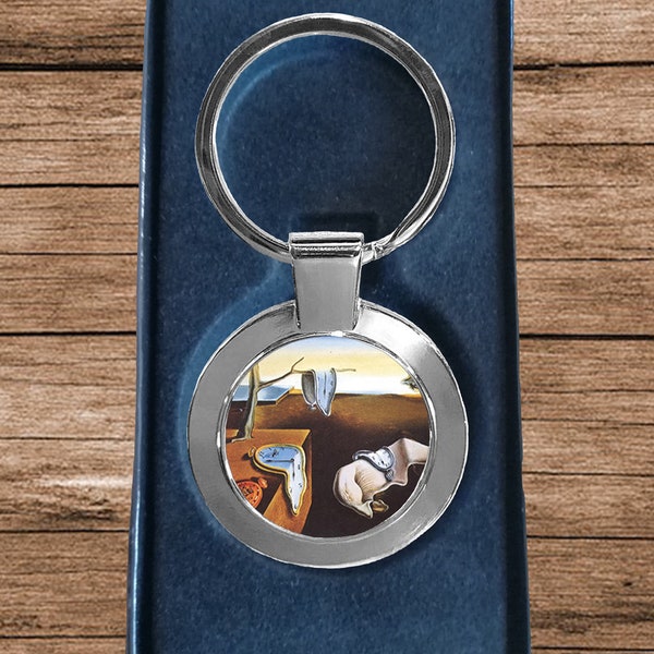 The Persistence of Memory Metal Keyring (Art, Painting, Salvador Dali)