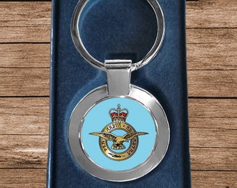 Llavero de metal de la RAF (Ejército, Militar, Royal Air Force)