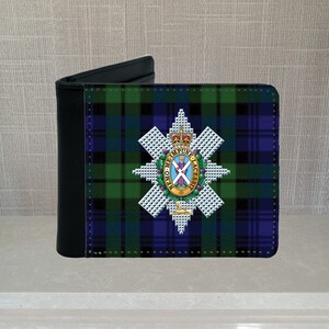 Cartera de cuero sintético de la Guardia Negra, 3.er Batallón (3.º SCOTS) - Regimiento Real de Escocia