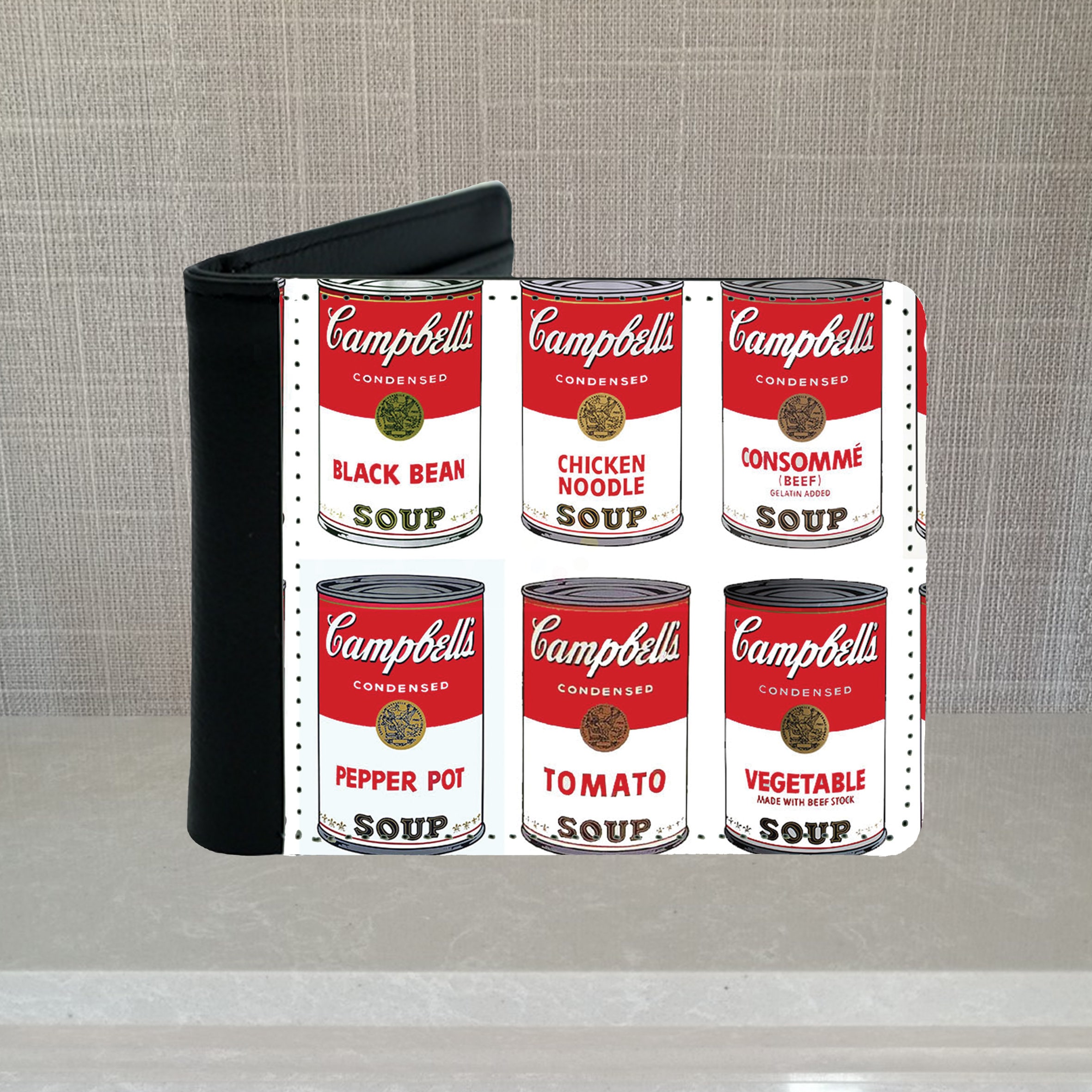 Campbell s Soup Cans PU Leather Wallet andy Warhol Art Etsy