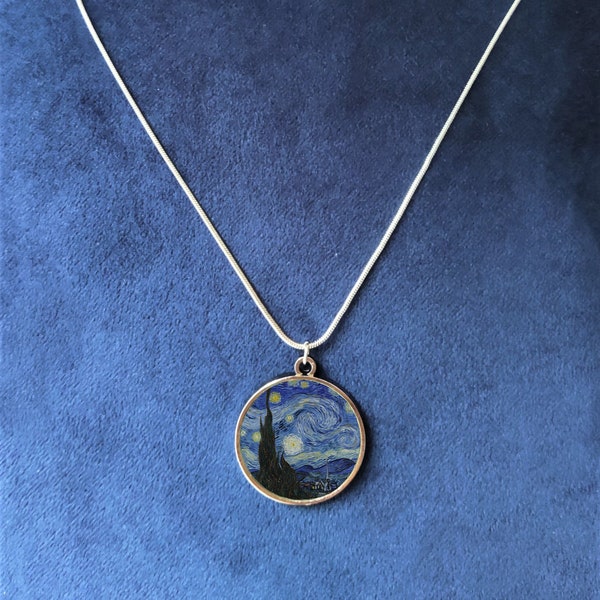 Collier pour femme La Nuit étoilée (Van Gogh, oeuvre d'art)