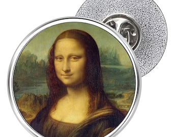 Mona Lisa Metal Lapel Pin Badge 25mm (Art, Painting, Leonardo da Vinci)