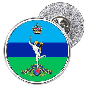 Badge reversspeld Royal Corps of Signals - konings- en koninginkroon (25 mm)