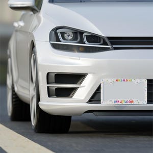 Grappig metalen kentekenplaatframe Gay autootje - LGBT Pride-cadeau, regenboog kentekenplaathouder, queer auto-accessoires, uniek grappig voertuig afbeelding 3