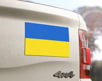 Ukrainian Flag Bumper Magnets, Support Ukraine Decals, Activist Car Decor, Anti Russia, Pro Ukraine, Stand with Ukraine, Protest Decor