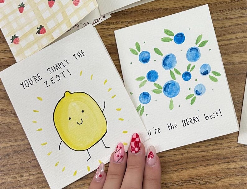 Hand-painted Watercolor Card | Personalized Greeting - Etsy