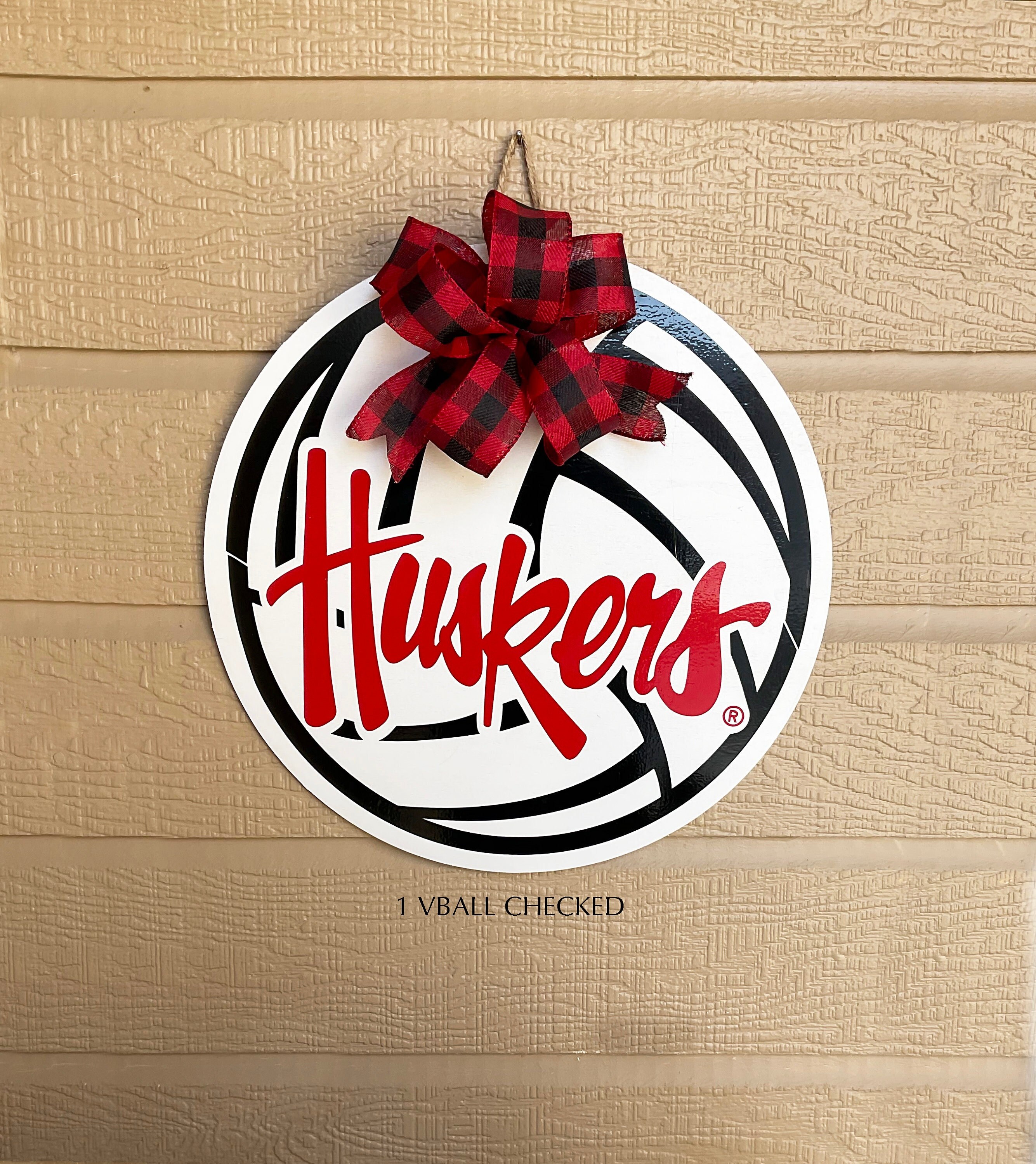 Huskers Volleyball Door Hanger / Nebraska Volleyball Door Hanger Etsy