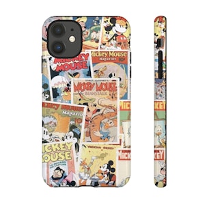Mickey Mouse Phone Case - Vintage Comics Cover, Cute Gift for Disney Fans, Ideal for Birthdays & Holidays, Durable Protection