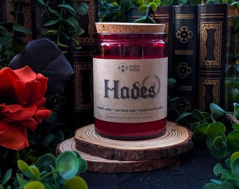 Hades Candle | Inspired by Mythology and Video Games | Smoked Cedar & Oud