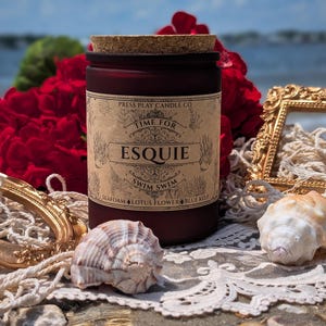 Esquie | Clair Obscur Expedition 33 Inspired Candle | Blue Kelp, Lotus Flower & Seafoam | Ocean Fantasy Video Game Candle
