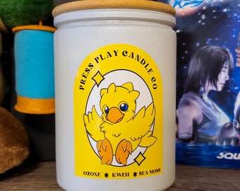 Final Fantasy | Video Game Themed Handmade Soy Wax Candle | Chocobo | Kweh!