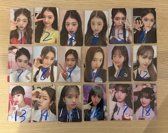Tarjeta fotográfica oficial de Kpop IVE de Wonyoung, Liz, Leeseo, Yujin y Gaeul