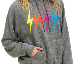 Ombré Rainbow Lighting Bolt Sweatshirt