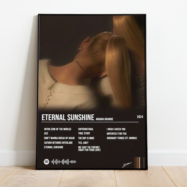 Eternal Sunshine | Ariana Grande | Wall Print | Album Cover Poster | Wall Decor | Bedroom Poster | 12" x 18"