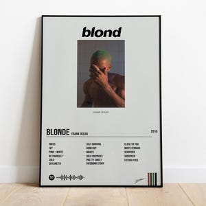 Blond | Frank Ocean | Wandbild | Album Cover Poster | Wanddekoration | Schlafzimmer Poster | 31cm x 45cm