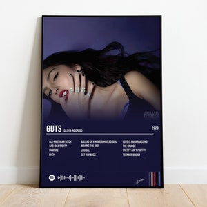 GUTS | Olivia Rodrigo | Wall Print | Album Cover Poster | Wall Decor | Bedroom Poster | 12" x 18"