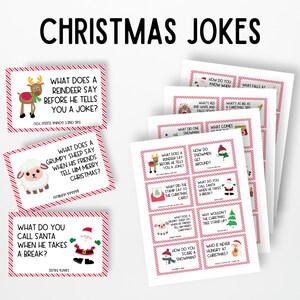 32 Christmas Jokes for Kids, Printable Lunchbox Jokes, Advent Calendar Jokes, Kids Joke Cards, Christmas Cracker Jokes, Elf Notes