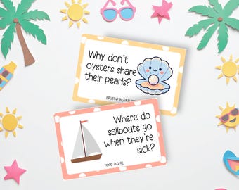 Summer Jokes Lunchbox Notes for Kids,  Lunch Box Jokes, Kids Lunch Notes Printable