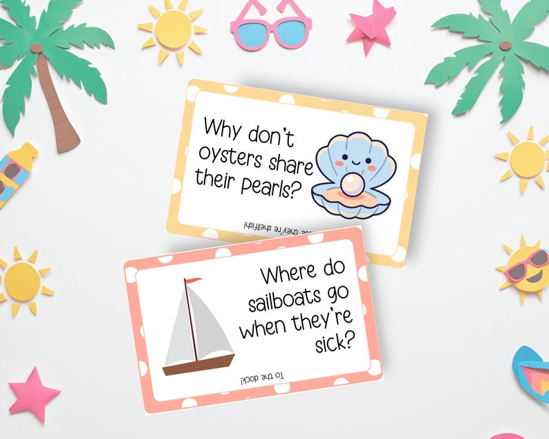 Summer Jokes Lunchbox Notes for Kids, Lunch Box Jokes, Kids Lunch Notes Printable image 1