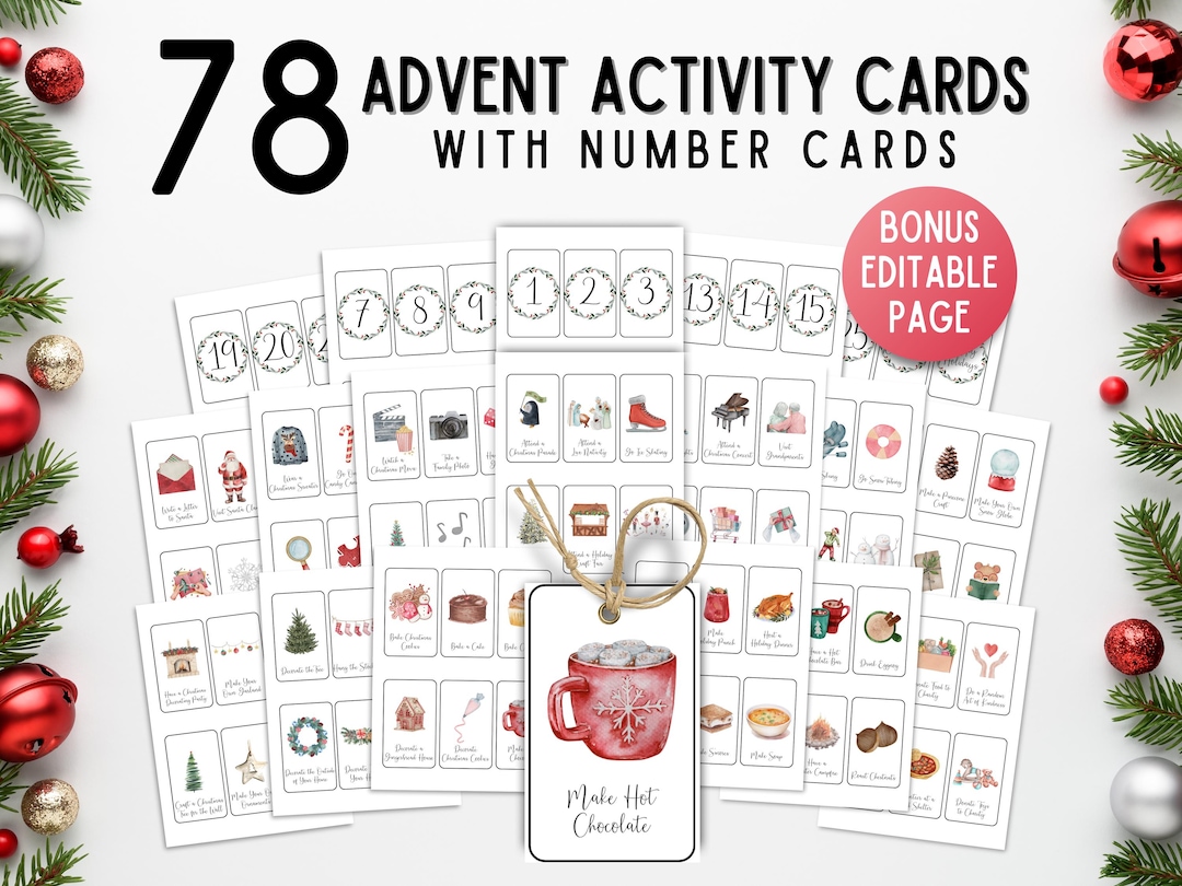 advent-activity-cards-printable-diy-advent-calendar-kids-advent-calendar-fillers-family-christmas-activities-christmas-bucket-list-etsy