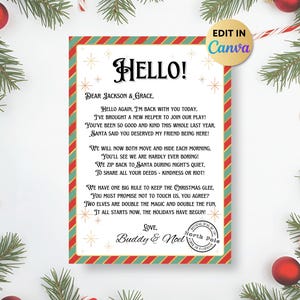 Second Elf Arrival Letter Canva Template, New Elf Addition, Personalized Editable Elves Welcome
