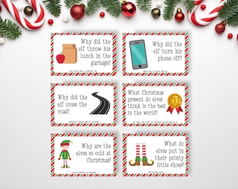 32 Elf Jokes Printable: Christmas Advent Calendar, Lunchbox Notes (PDF)
