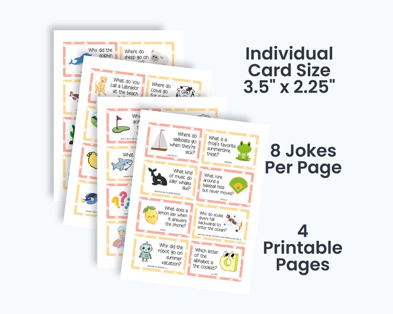 Summer Jokes Lunchbox Notes for Kids, Lunch Box Jokes, Kids Lunch Notes Printable image 5