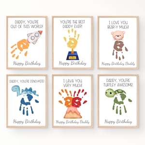 Daddy Handprint Birthday Card: DIY Kids Craft (PDF Download)