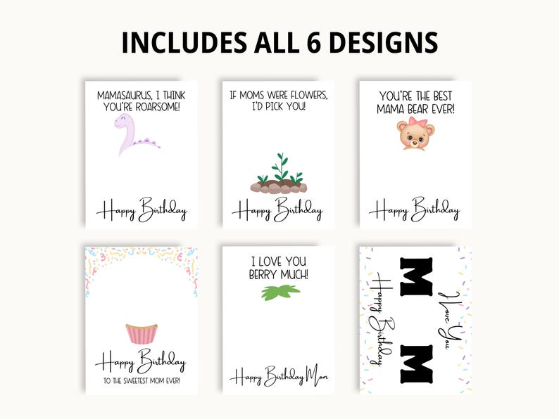 Mom Handprint Birthday Card Printable, Happy Birthday Mom Card, Gift for Mom Birthday Handprint, Mom Handprint Gift from Kids image 2