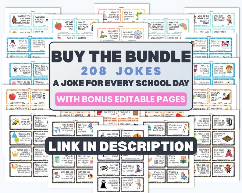 Summer Jokes Lunchbox Notes for Kids, Lunch Box Jokes, Kids Lunch Notes Printable image 8