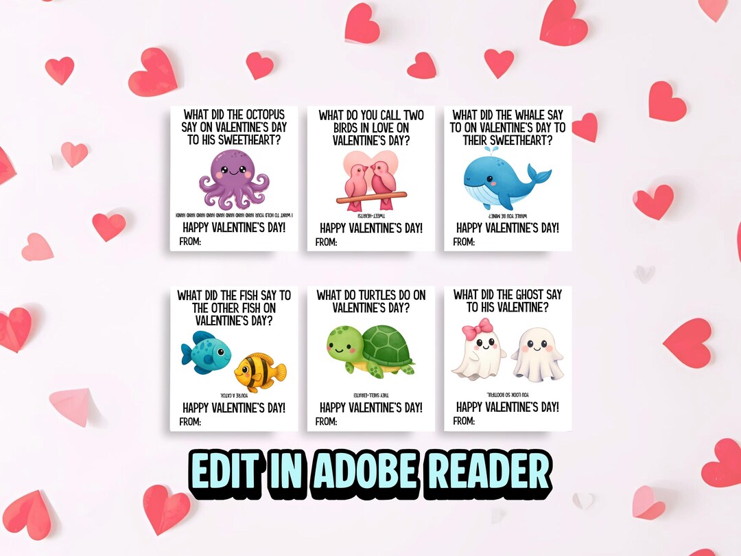 Editable Joke Valentines Cards for Kids, Joke Valentine's Day Cards ...