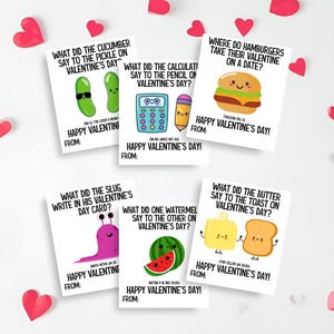 Joke Valentines Day Cards Printable, Kids Valentines Day Jokes Cards, Funny Valentines Cards, Valentine's Day Printable Tags immagine 1