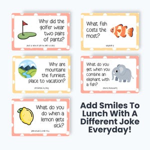 Summer Jokes Lunchbox Notes for Kids, Lunch Box Jokes, Kids Lunch Notes Printable image 4