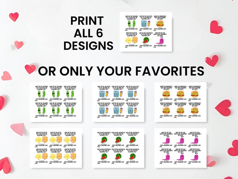 Joke Valentines Day Cards Printable, Kids Valentines Day Jokes Cards, Funny Valentines Cards, Valentine's Day Printable Tags immagine 3