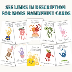 Mom Handprint Birthday Card Printable, Happy Birthday Mom Card, Gift for Mom Birthday Handprint, Mom Handprint Gift from Kids image 8