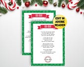 Elf Was Touched Note: Editable Elf Letter (PDF)