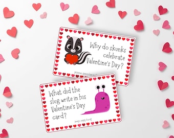 Printable Valentine's Day Jokes, Lunchbox Jokes, Lunch Box Notes for Kids, Lunchbox Cards