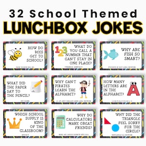 Back to School Lunchbox Jokes: 32 Printable Kids Notes (PDF)