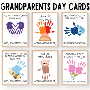 Grandparents Day Handprint Craft Bundle, Grandparents Gift From Grandkids, Grandparents Day Craft Printable, Grandparents Day Card