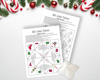Elf Joke Teller: Christmas Cootie Catcher Game (Printable)