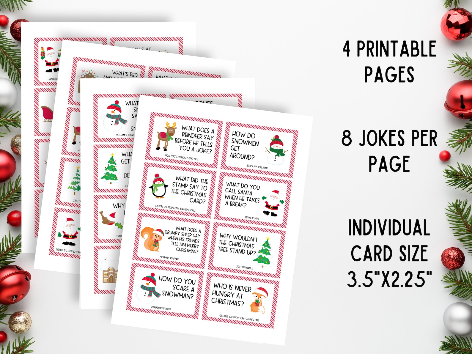 Christmas Jokes for Kids, Printable Lunchbox Jokes, Advent Calendar