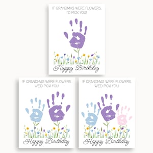 Grandma Birthday Handprint Flower, If Grandmas Were Flowers, Birthday Gift for Grandma, Grandma Gift From Grandkids