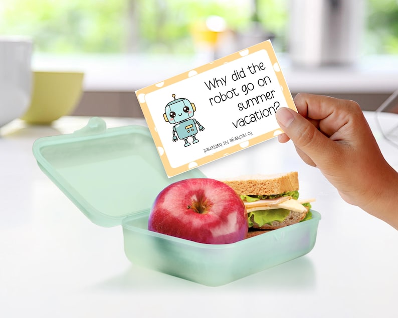 Summer Jokes Lunchbox Notes for Kids, Lunch Box Jokes, Kids Lunch Notes Printable image 2