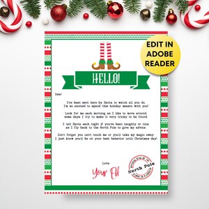 Editable Elf Arrival Letter, Printable Welcome Letter Elf
