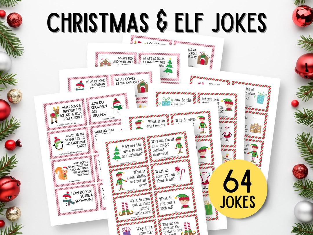Christmas Joke Cards, Christmas Cracker Jokes, Elf Jokes, Advent ...
