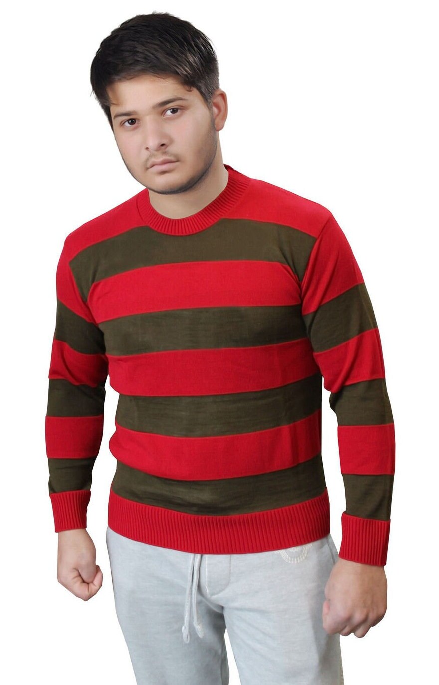 Red and Green Striped Sweater - Shop Online - Etsy