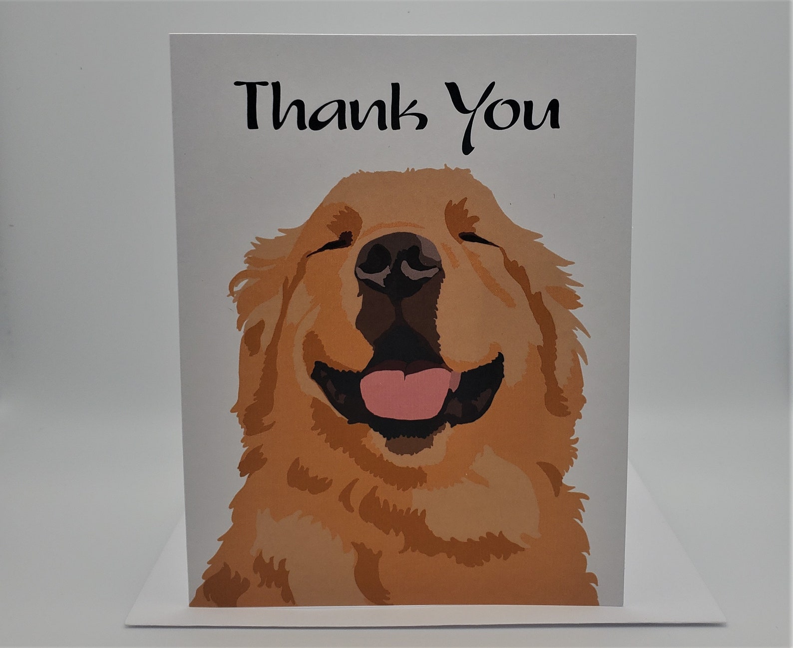 Golden Retriever Thank You Card Single Card Pack of 3 or 6 Etsy